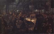 Adolph von Menzel The Iro-Rolling Mill France oil painting artist